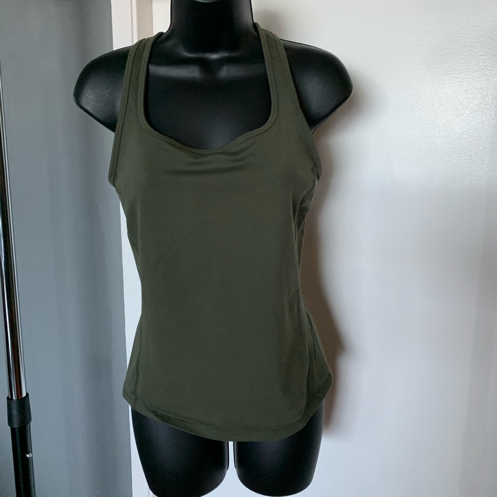 like new Gap 'Body Fit' green racerback tank 4/$14